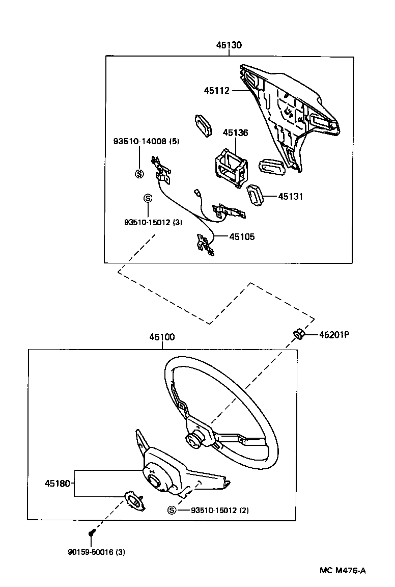 45197-22010 LABEL, AIR BAG CAUTION product image