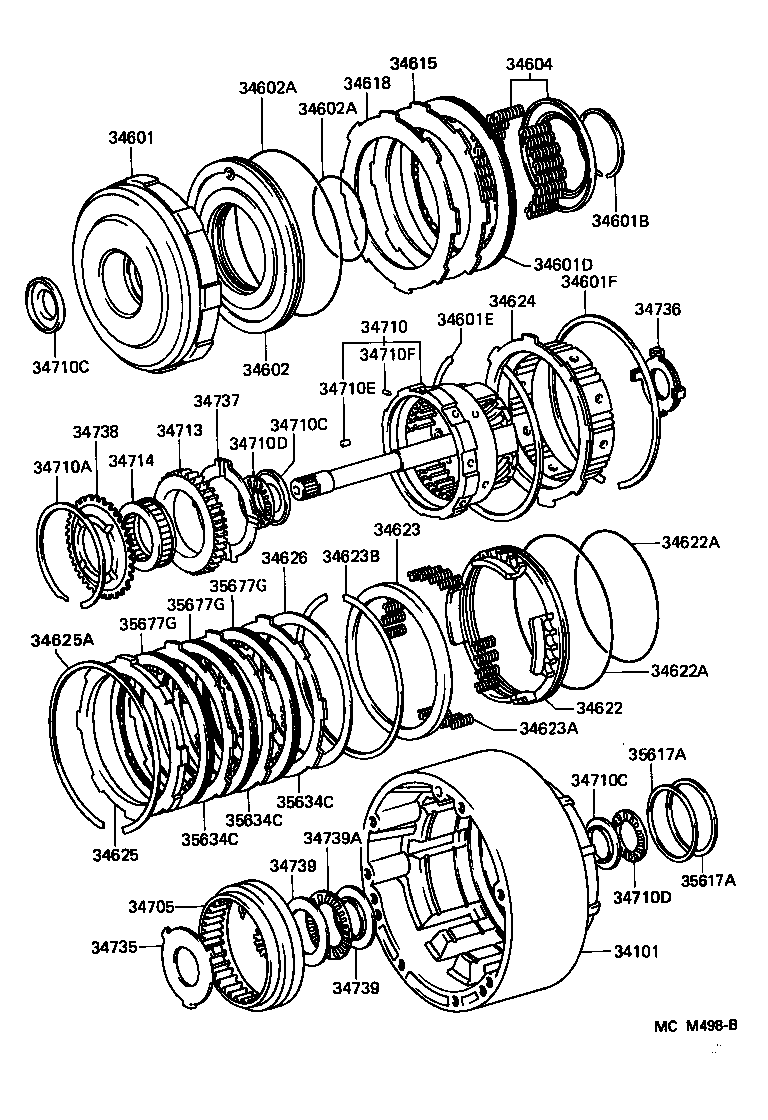 34601-30040 DRUM SUB-ASSY, OVERDRIVE DIRECT CLUTCH product image