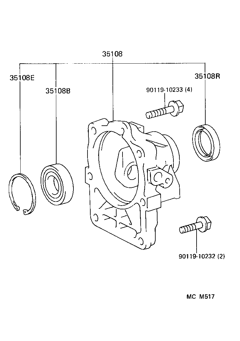 35108-30170 HOUSING SUB-ASSY, EXTENSION (ATM) product image