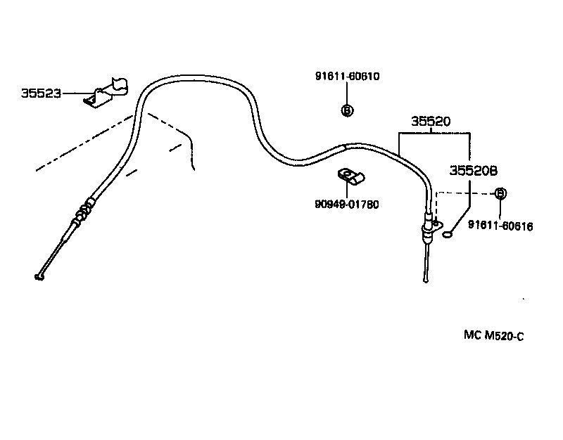 35505-30030 LEVER SUB-ASSY, MANUAL VALVE product image