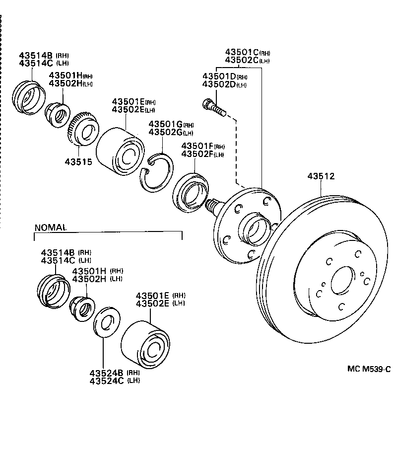 43512-30240 DISC, FRONT product image