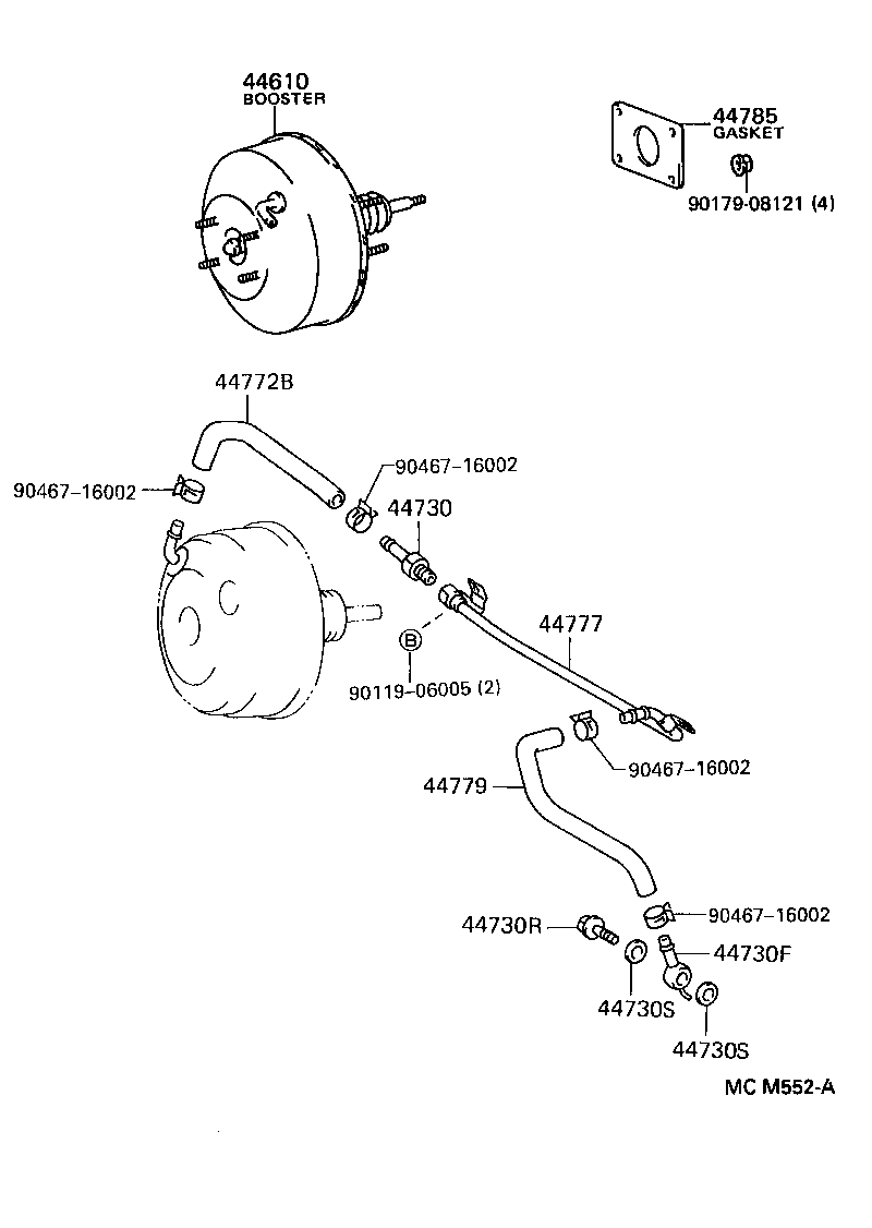 44772-30150 HOSE, CHECK VALVE TO BRAKE BOOSTER product image