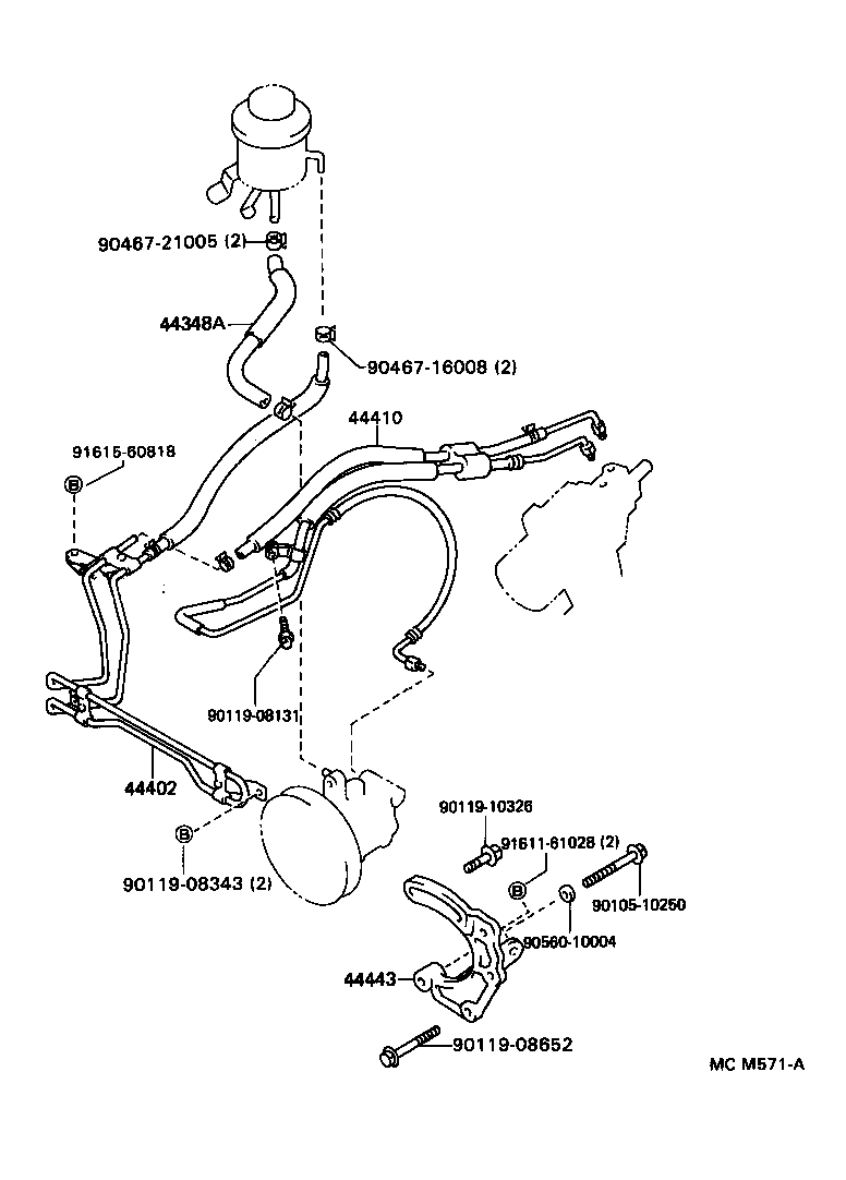 44402-30150 COOLER SUB-ASSY, POWER STEERING OIL, NO.1 product image