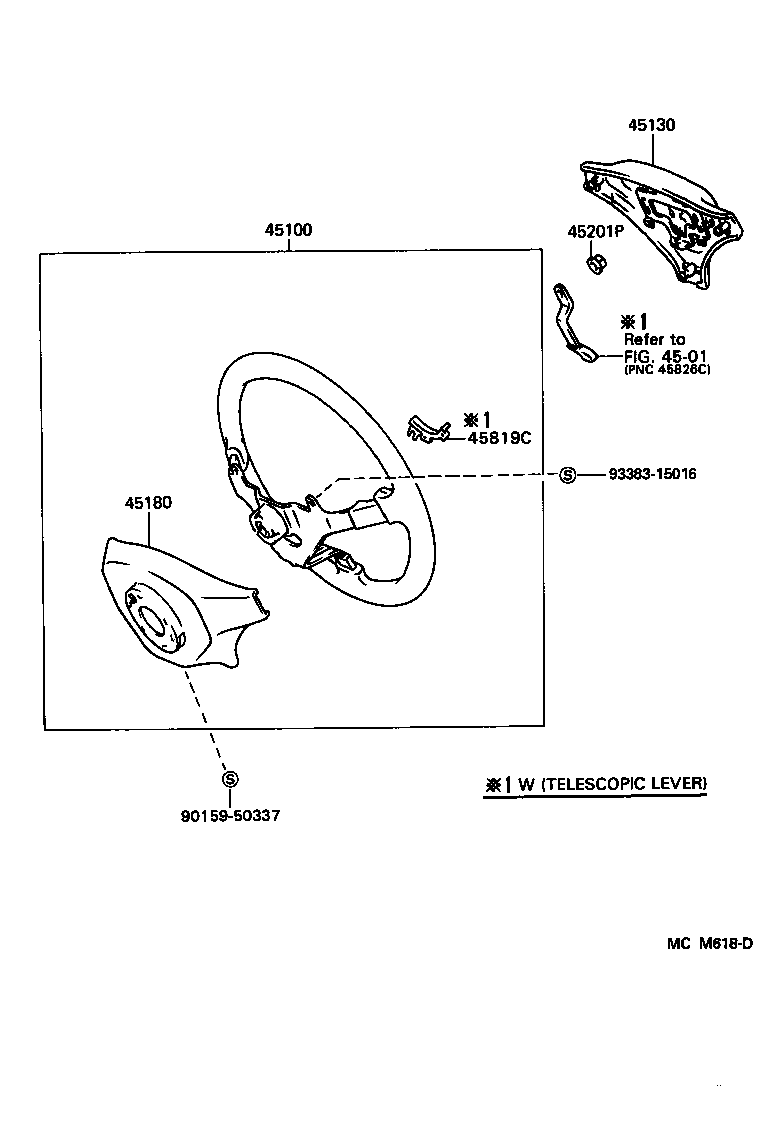 45197-22010 LABEL, AIR BAG CAUTION product image