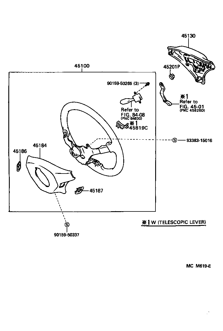 45197-22010 LABEL, AIR BAG CAUTION product image