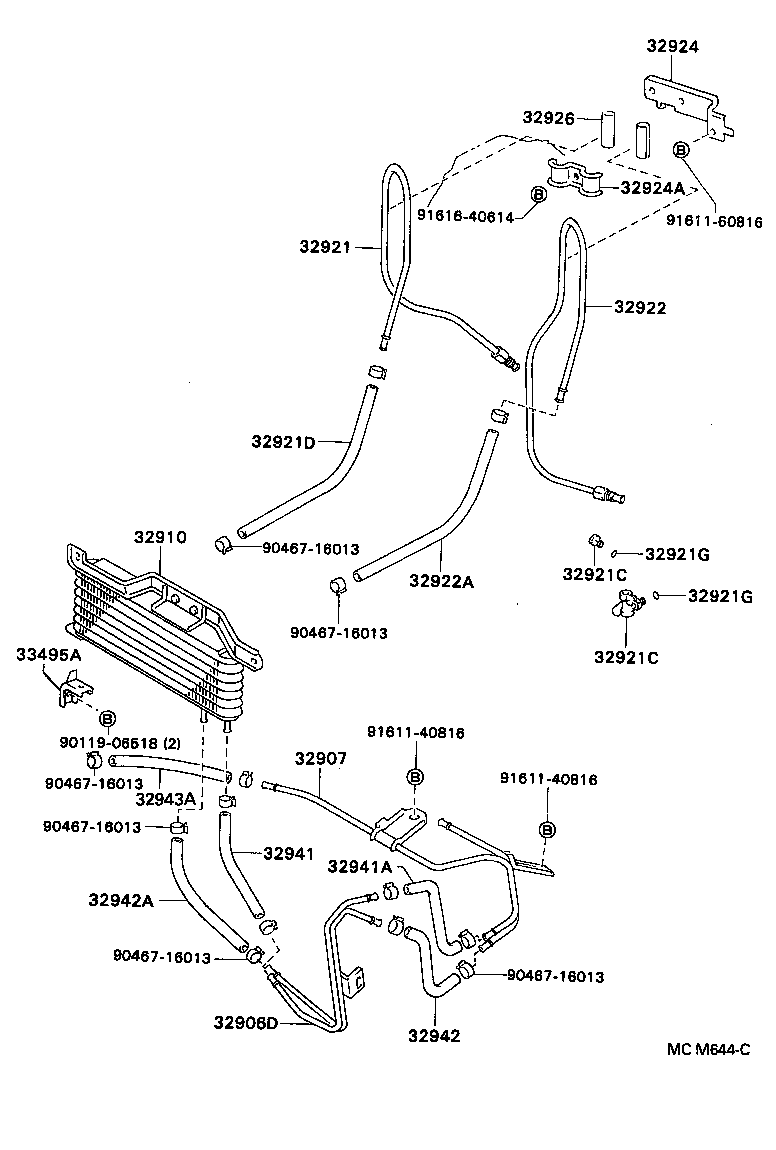32926-04010 CUSHION, OIL COOLER TUBE(ATM) product image