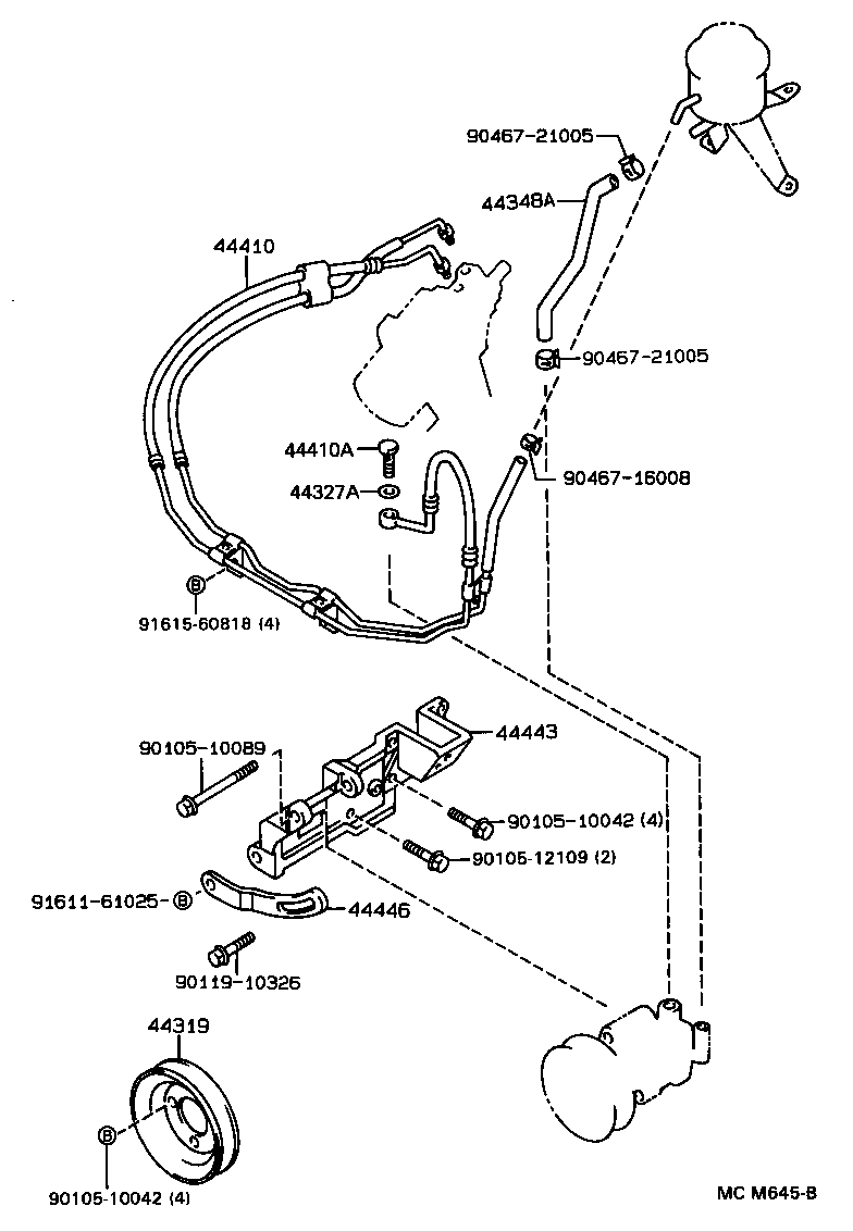 44402-30150 COOLER SUB-ASSY, POWER STEERING OIL, NO.1 product image