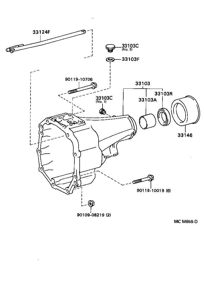 33103-28060 HOUSING SUB-ASSY, EXTENSION(MTM) product image