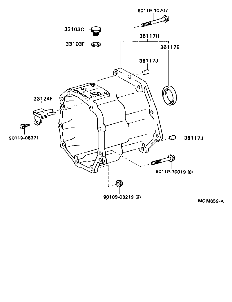 33103-28060 HOUSING SUB-ASSY, EXTENSION(MTM) product image