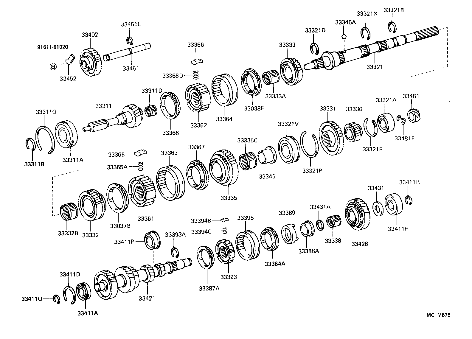 33394-30020 KEY, SYNCHROMESH SHIFTING, NO.3 product image