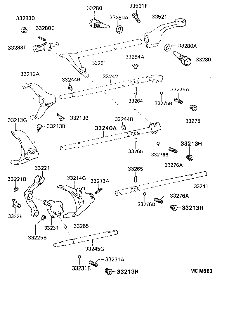 33251-30100 LEVER, SHIFT & SELECT product image
