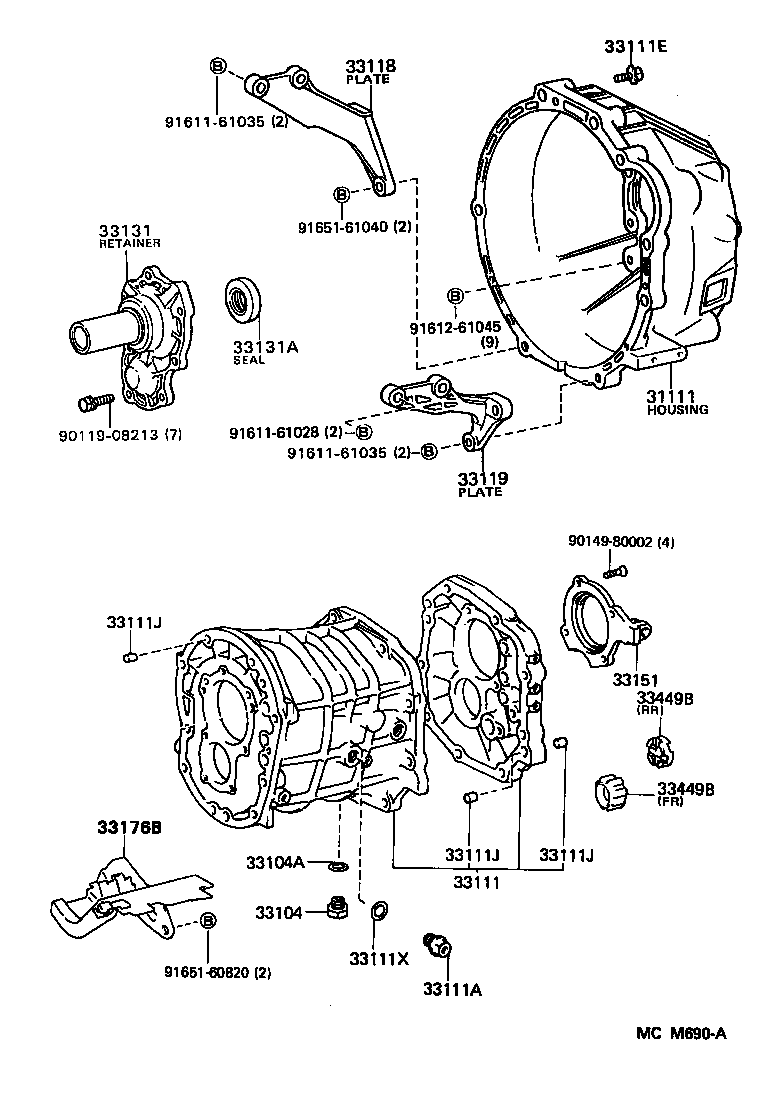90119-12028 BOLT(FOR TRANSMISSION CASE & ENGINE SETTING) product image