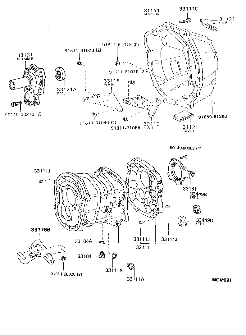 90119-12028 BOLT(FOR TRANSMISSION CASE & ENGINE SETTING) product image