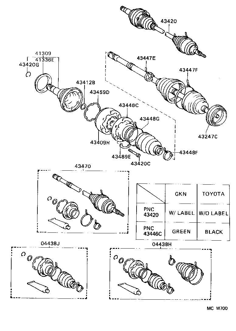 43247-06020 DEFLECTOR, FRONT WHEEL BEARING DUST, RH NO.2 product image