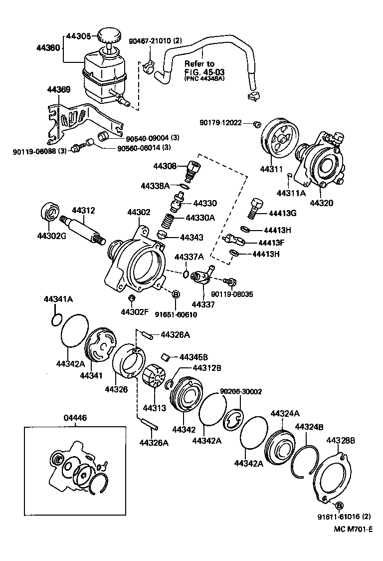 Toyota 44360-33010 RESERVOIR ASSY, VANE PUMP OIL