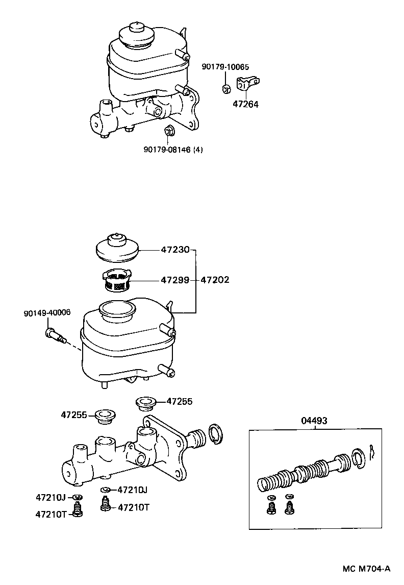 04493-17080 CYLINDER KIT, BRAKE MASTER product image