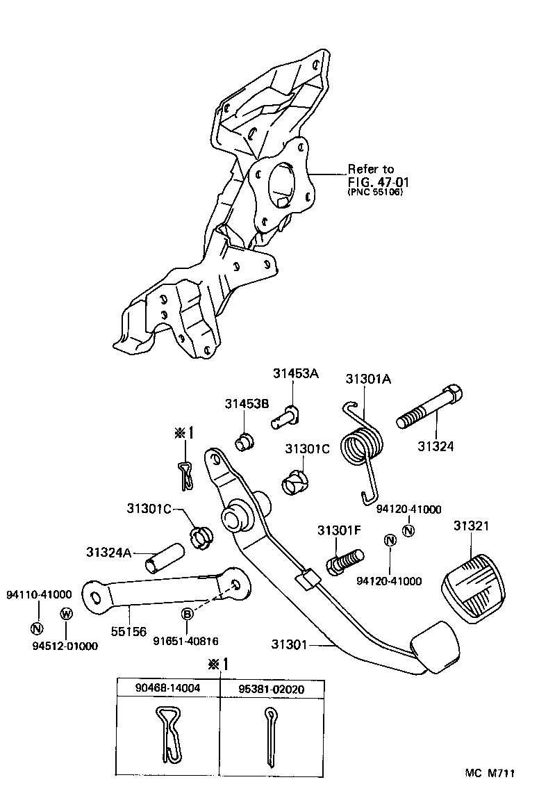 47371-28050 CLAMP(FOR CLUTCH MASTER CYLINDER TUBE) product image