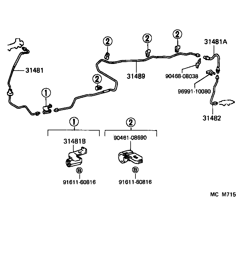 47371-28050 CLAMP(FOR CLUTCH MASTER CYLINDER TUBE) product image