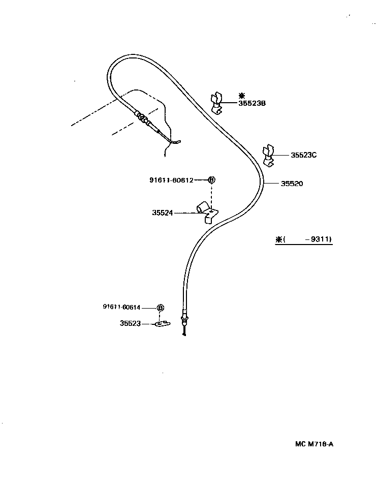 35523-21020 CLAMP, THROTTLE CABLE, NO.4 product image