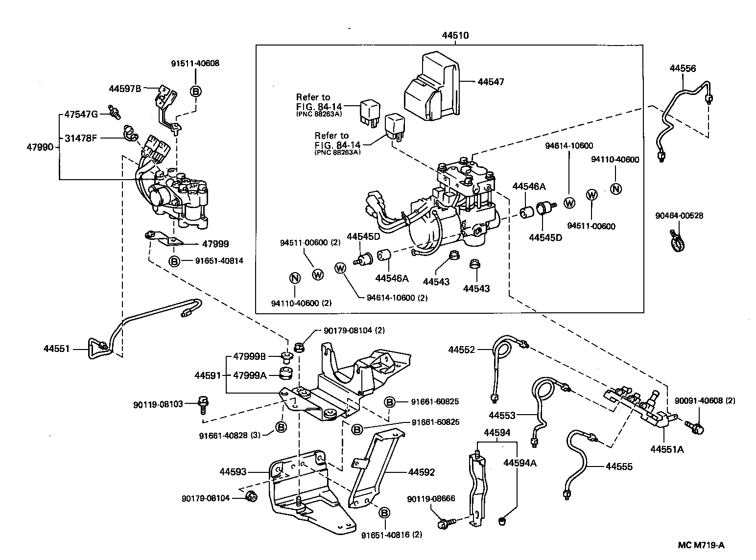 44553-17010 TUBE, BRAKE ACTUATOR, NO.3 product image