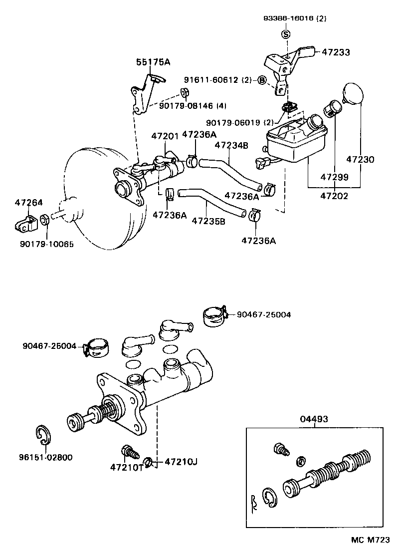 47233-28070 BRACKET, RESERVOIR product image