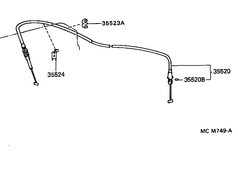 35520-28050 CABLE ASSY, THROTTLE product image