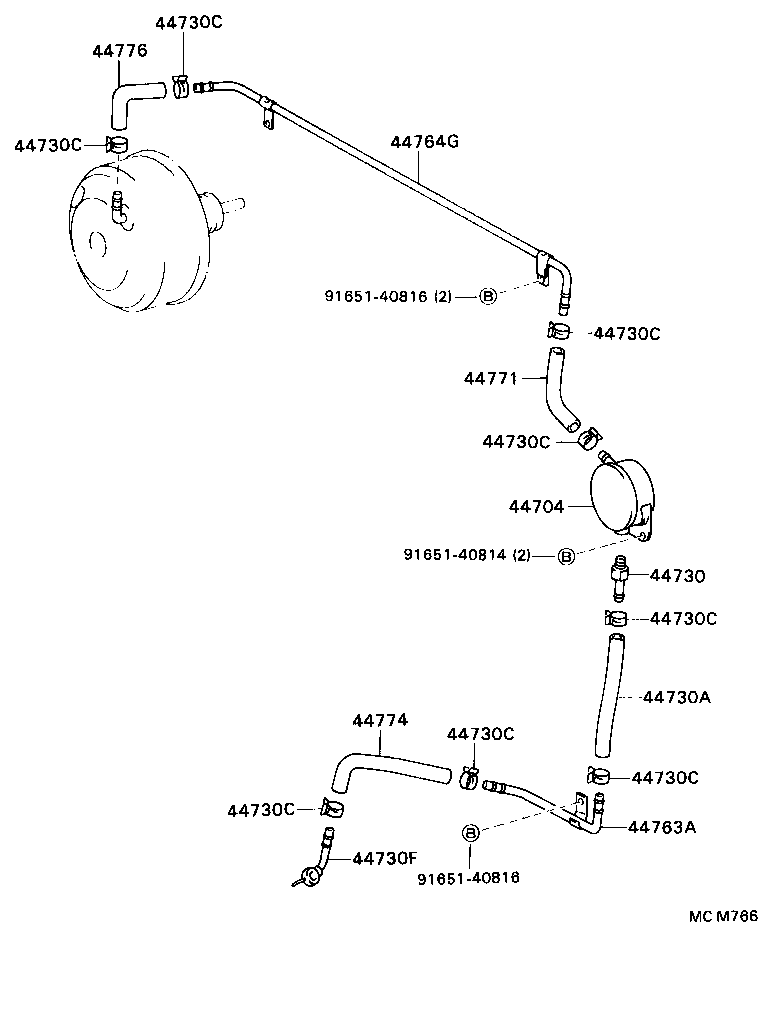 44774-28130 HOSE, UNION TO CONNECTOR TUBE product image