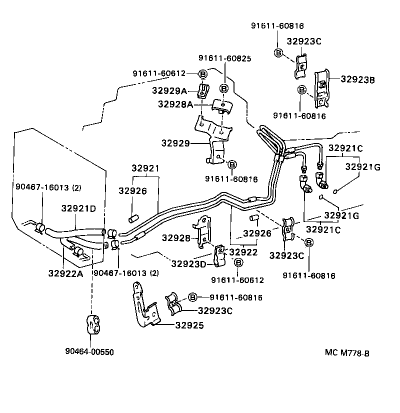 32914-36030 STAY, OIL COOLER product image