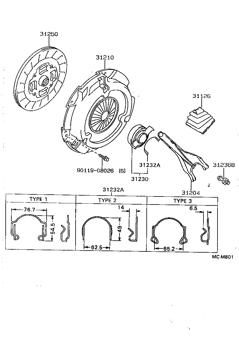 31250-12340 DISC ASSY, CLUTCH product image