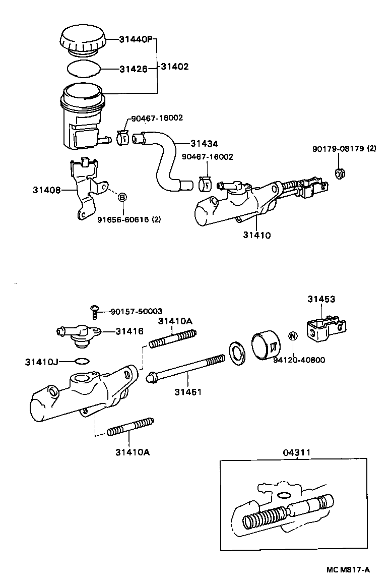 31416-28010 UNION, CLUTCH MASTER CYLINDER INLET product image