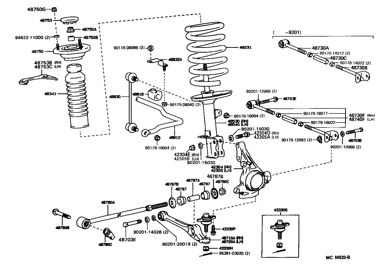 Toyota 90101-14043 BOLT(FOR REAR SUSPENSION ARM)