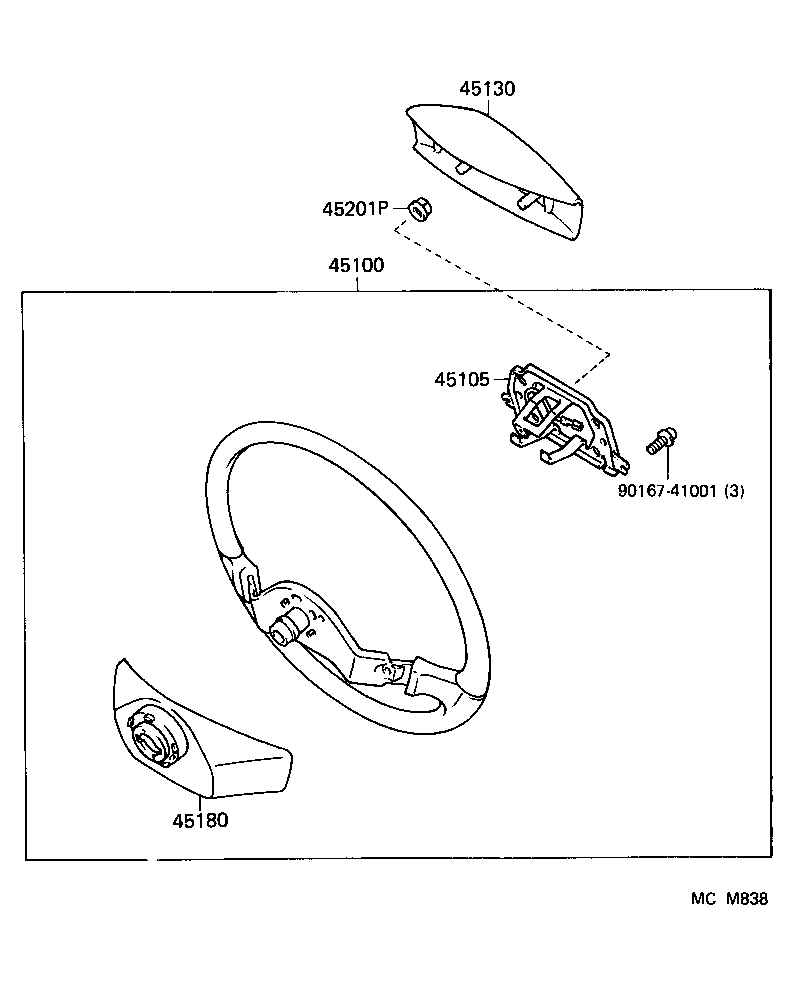 45111-10070 WHEEL, STEERING product image