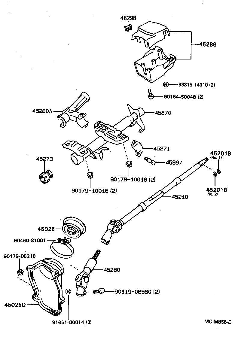 45025-05030 COVER SUB-ASSY, STEERING COLUMN HOLE, NO.1 product image