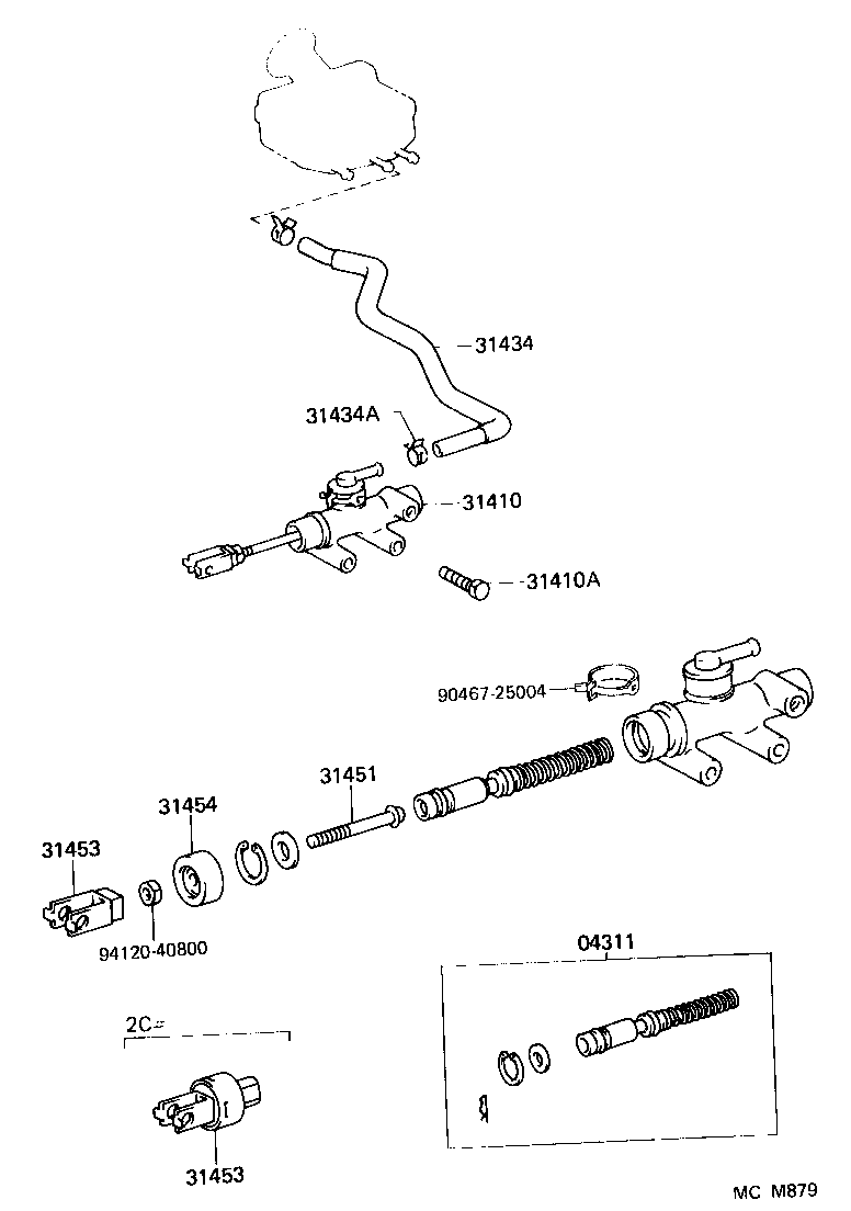 31420-26170 CYLINDER ASSY, CLUTCH MASTER product image