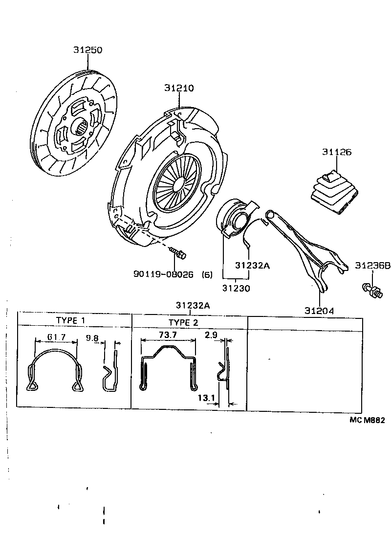 31250-12340 DISC ASSY, CLUTCH product image