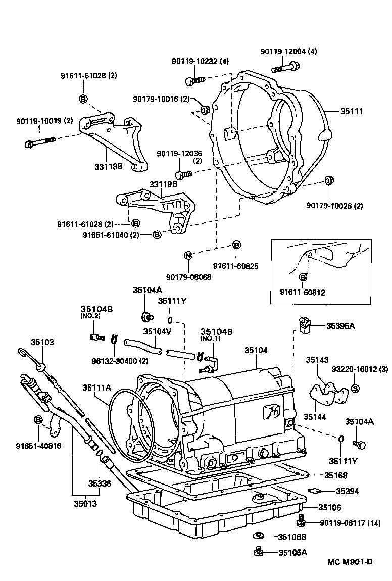 35013-28080 TUBE SUB-ASSY, TRANSMISSION OIL FILLER product image