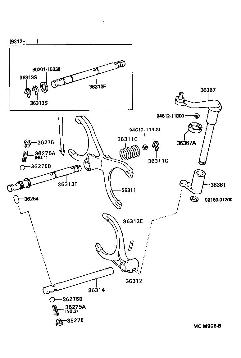 36870-28060 CABLE ASSY, TRANSFER CONTROL product image