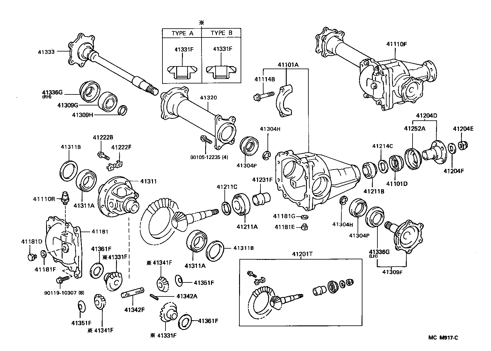 41201-80062 FINAL GEAR KIT, DIFFERENTIAL, FRONT product image