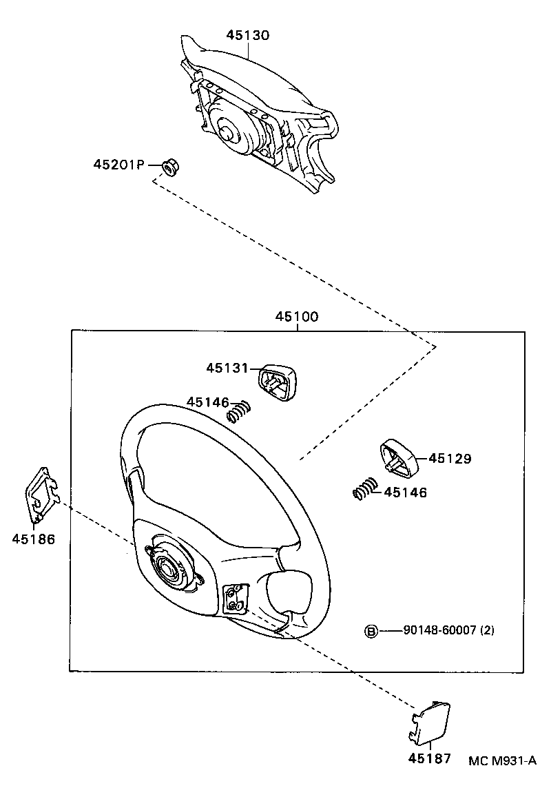 45146-32070 SPRING, HORN BUTTON CONTACT product image