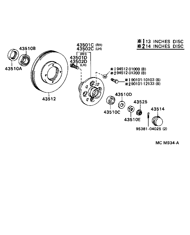 43512-28150 DISC, FRONT product image