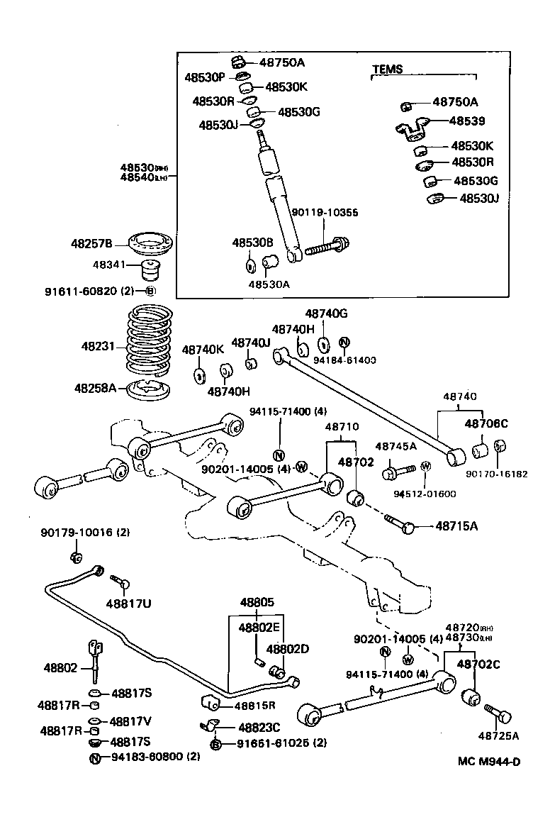 48203-28133 LEAF, REAR SPRING, NO.3 product image