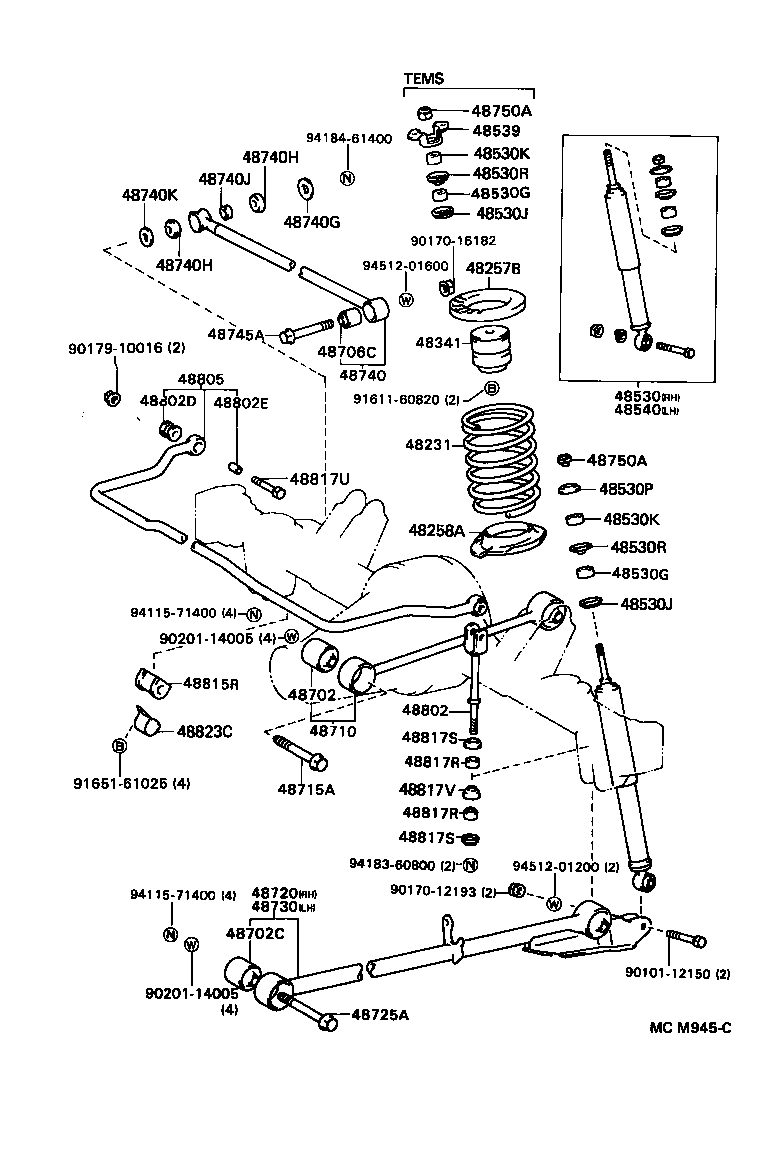 48203-28133 LEAF, REAR SPRING, NO.3 product image