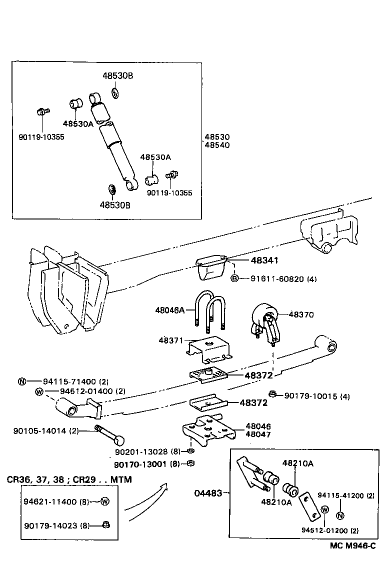48203-28133 LEAF, REAR SPRING, NO.3 product image
