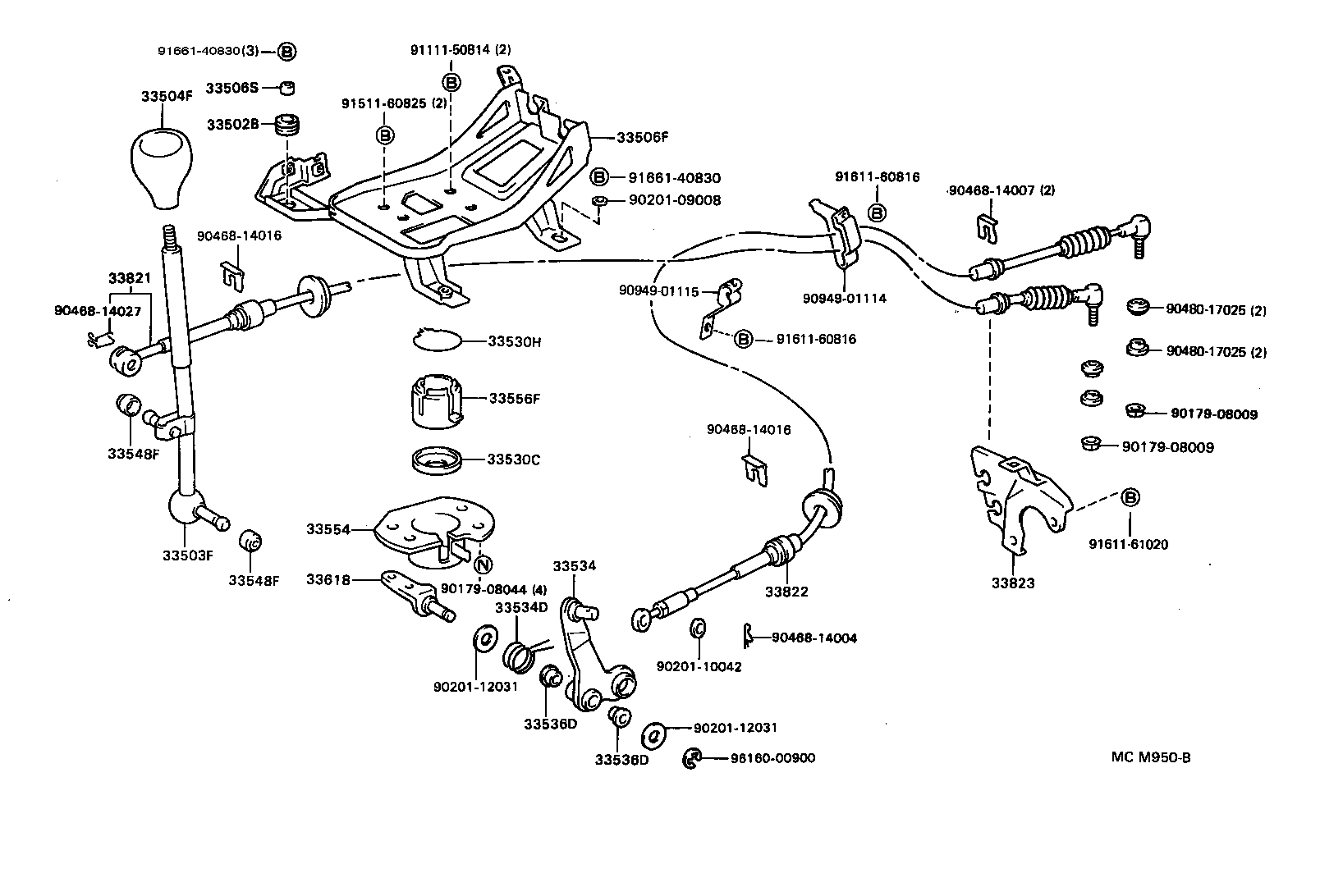 33822-28061 CABLE TRANSMISSION CONTROL SELECT (FOR FLOOR SHIFT) product image