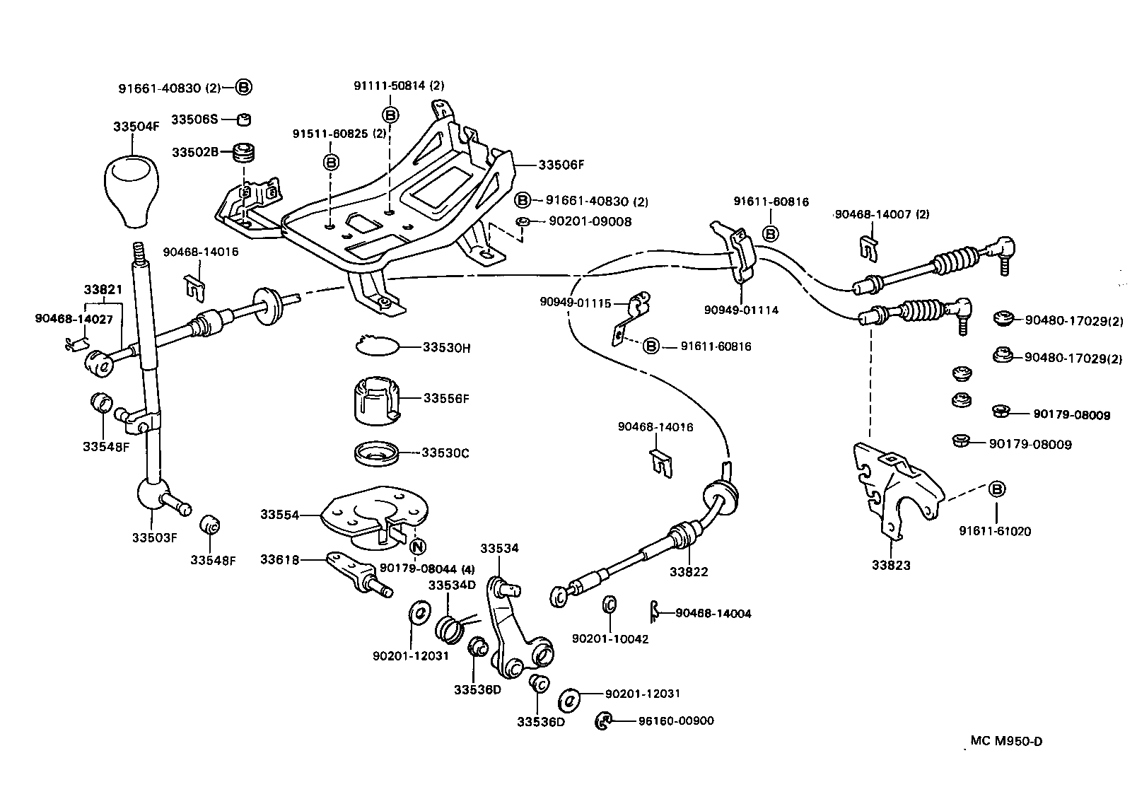 33829-28050 SUPPORT, TRANSMISSION CONTROL CABLE product image