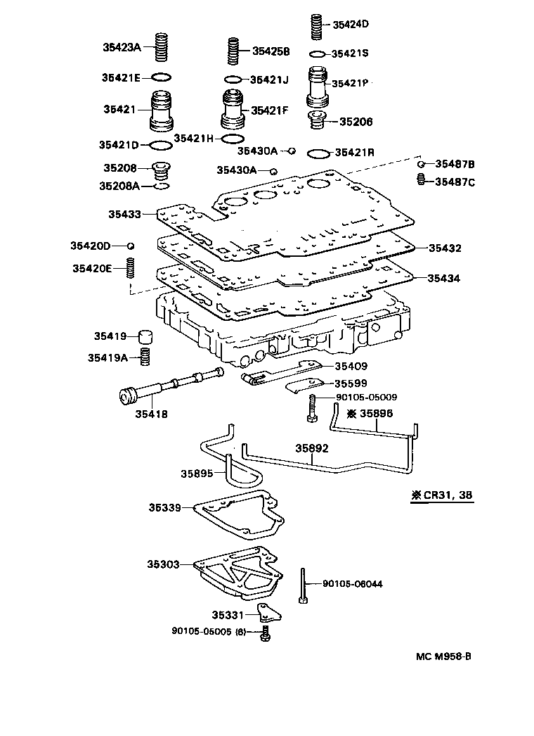 90501-29037 SPRING, COMPRESSION (FOR B-2 ACCUMULATOR PISTON) product image