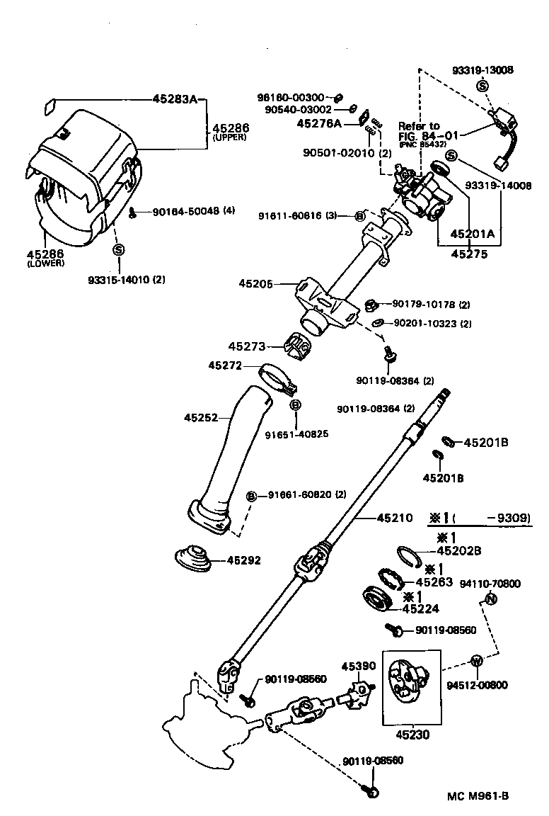 45280-28111 BRACKET, STEERING COLUMN, UPPER product image