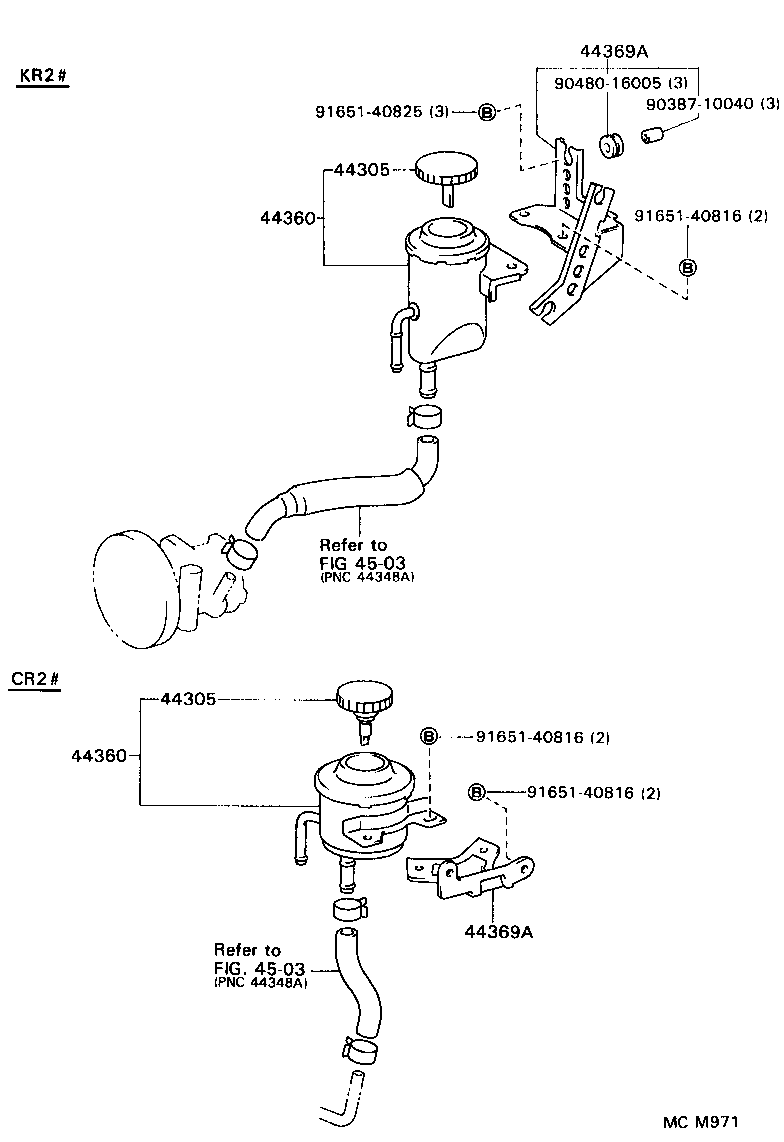 44360-28100 RESERVOIR ASSY, VANE PUMP OIL product image