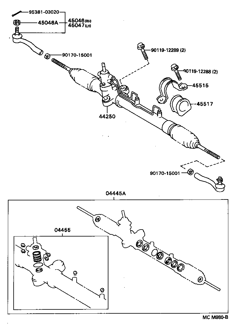 45535-05010 BOOT, STEERING RACK, NO.1 product image