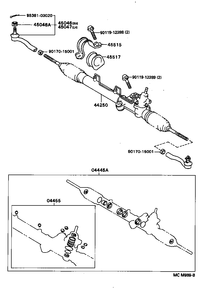 45535-05010 BOOT, STEERING RACK, NO.1 product image